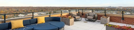Resident Lounge Rooftop at Aurora Apartments, North Bethesda