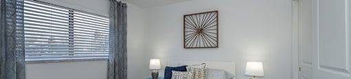 Bedroom with window at Sandhurst Apartments, Zanesville, 43701