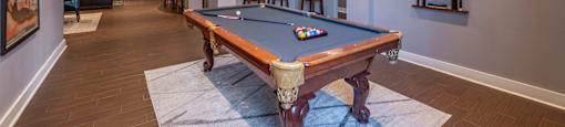 Billiards Table In Clubhouse at Renaissance at the Power Building, Cincinnati, Ohio