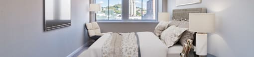 Beautiful Bright Bedroom With Wide Windows at Renaissance at the Power Building, Ohio, 45202
