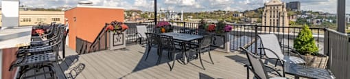 Rooftop Deck with Multi-Seating Groups at Renaissance at the Power Building, Cincinnati, 45202