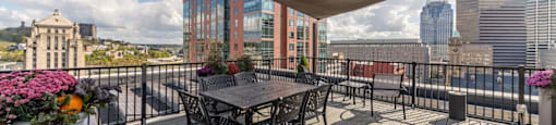Rooftop Terrace Seating at Renaissance at the Power Building, Cincinnati, OH