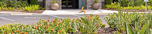 A building with a stone archway entrance and a sign that reads 0855.