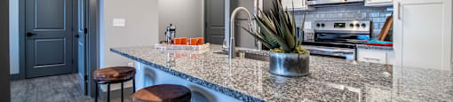 Gourmet Kitchen With Island at Latitude at South Portland Apartment, Maine, 04106