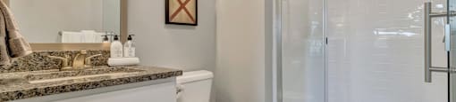 Walk in Showerat Latitude at South Portland Apartment, Maine, 04106