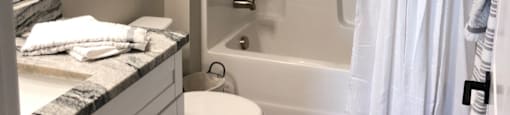 Bathroom With Bathtub  at Highland Hills Apatrtments, Grovetown, Georgia