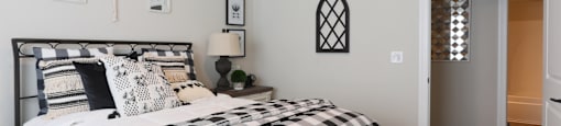 Master bedroom at Highland Hills Apartments in Grovetown, Georgia