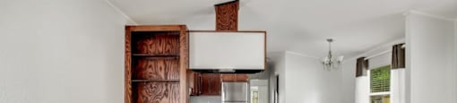 open concept kitchen and living room at Forest Vista, La Porte, TX