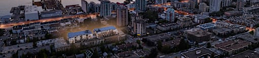 Vancouver skyline with emphasis on Bowline - rendering