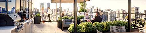 Take happy hour on the rooftop lounge at Chronicle.