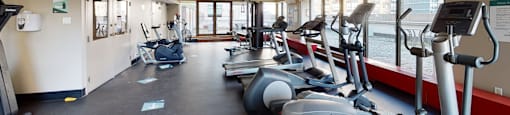 Fitness room with ellipticals and treadmills