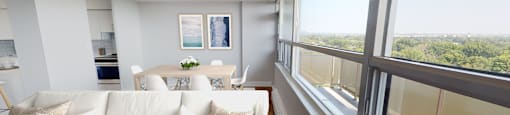 A living room with a sofa in a 2 Bedroom unit at 360 Torrance
