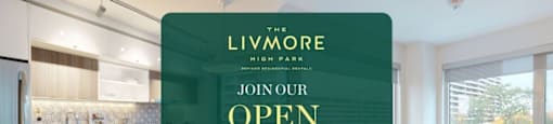 An invitation to join an open house at The Livmoore High Park on Saturday, June 27th from 11 am to 3 pm.