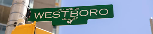 a street sign that reads villa de westboro village w