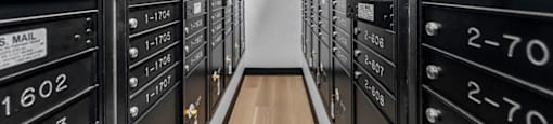 Package lockers at Timber Lakes at Red Bridge, Kansas City, Missouri 