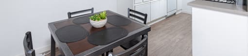 Furnished dining room