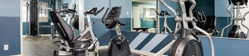 the gym at the enclave at woodbridge apartments in sugar land, tx