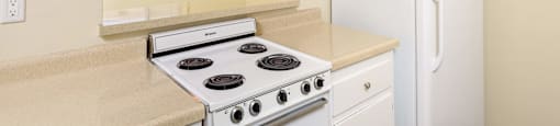 Kitchen in apartments for rent in Long Beach