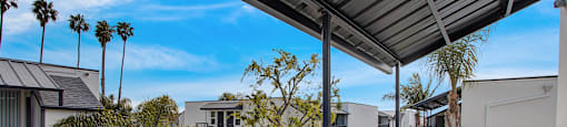 a view of the balcony from the back of the house
