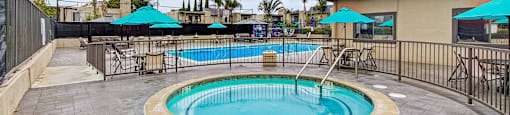 Take a dip in our resort style whirlpool at the enclave at woodbridge apartments in