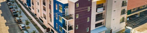 an aerial view of an apartment for rent in Van Nuys