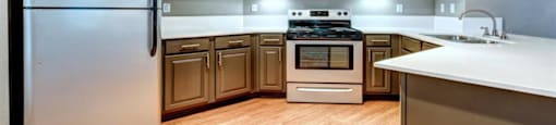 brown kitchen cabinets