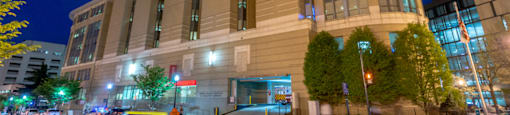 A building with a curved top at The 925 Apartments, Washington, DC