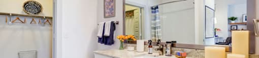 bathroom at soneto on western apartments
