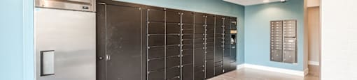 mailroom at soneto on western apartments