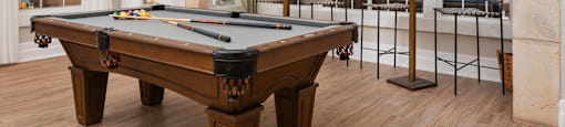 the preserve at ballantyne commons pool table and bar in the resident clubhouse  at Hayden on West Ave, San Antonio