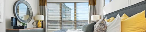 bedroom of an apartment at ironridge