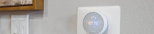 thermostat inside of an apartment at ironridge at hill country village