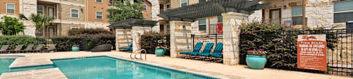 our apartments have a swimming pool and aenced in yard