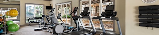 the gym at the preserve at polo ridge apartments fl