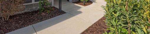 our apartments offer a walkway to the entrance of our building