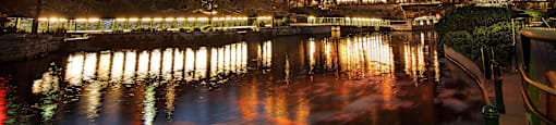 Texas Sunset over Hotel Emma and San Antonio River Walk at Pearl Brewery at The Can Plant Residences at Pearl, Texas