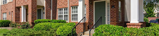 Beautiful brick steps leading up to apartment enterance at Ashley Collegetown in Atlanta, Georgia