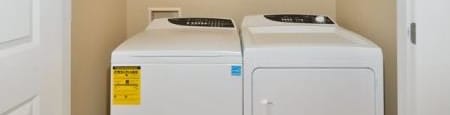 a washer and a dryer