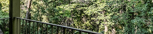 Balcony with an excellent view of nature  at Deer Park Apartments in Council Bluffs, IA