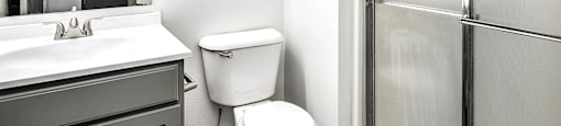 Bathroom at Deer Park Apartments in Council Bluffs, IA