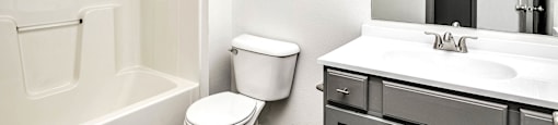 Bathroom at Deer Park Apartments in Council Bluffs, IA