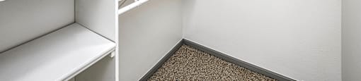 Closet with ample storage at Deer Park Apartments in Council Bluffs, IA