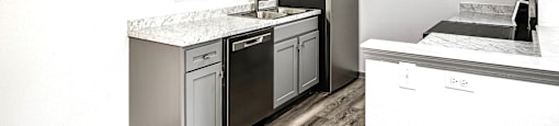 Kitchen at Deer Park Apartments in Council Bluffs, IA