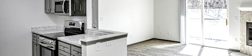 Kitchen at Deer Park Apartments in Council Bluffs, IA
