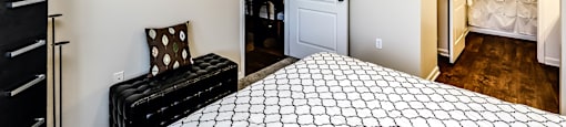 Bedroom at The Larimore Apartments, Nebraska