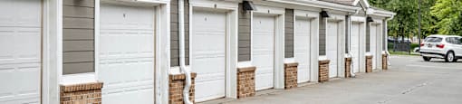 Spacious garages at Legacy Commons Apartments in Omaha, NE