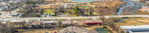 Outdoor entertaining Space at Parkside Apartments and Shops in Bentonville, AR