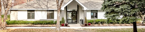 Community clubhouse exterior at Parkwood Terrace in Omaha, NE