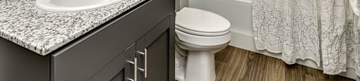 Bathroom at Sandstone Villas Apartments, Omaha, NE
