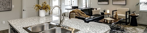 Kitchen Bar at Sandstone Villas Apartments, Nebraska, 68116